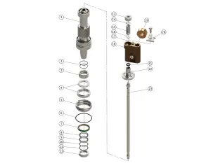 180S Seaming Spindle with Knockout Rod