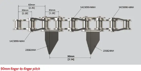10. Chain for 180S with 1423090-MAH and 23S824AH