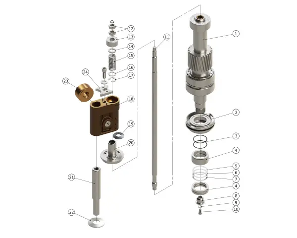 16. 100L Seaming Spindle