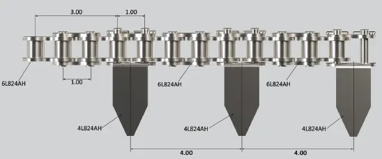 4. #80 Chain with 6L824AH for 61H&62H or 120L&121L