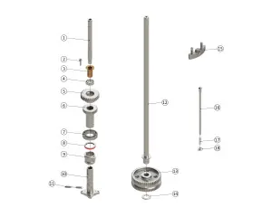 02. 50P & 59P Seaming Turret Shaft 16 Rev